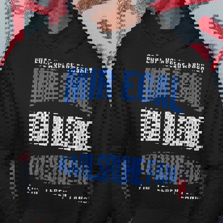 Mir Egal Ich Bleibe Karlsruhe Fan Football Fan Club Hoodie Lustige Geschenke