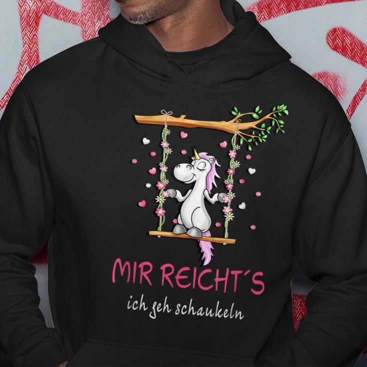 Mir Reicht´S Ich Geh Schaukeln Unicorn Saying Gray Hoodie Lustige Geschenke