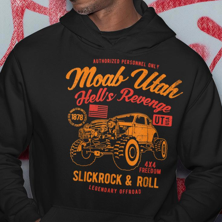 Moab Utah Hells Revenge 4X4 Vintage Distressed Style Hoodie Unique Gifts
