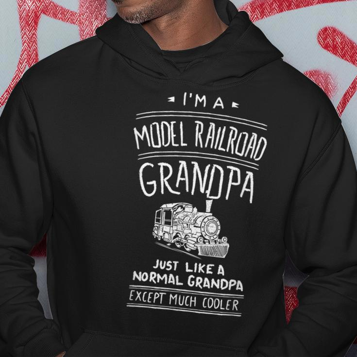 Model Railroad Grandpa Train Father's Day Hoodie Unique Gifts