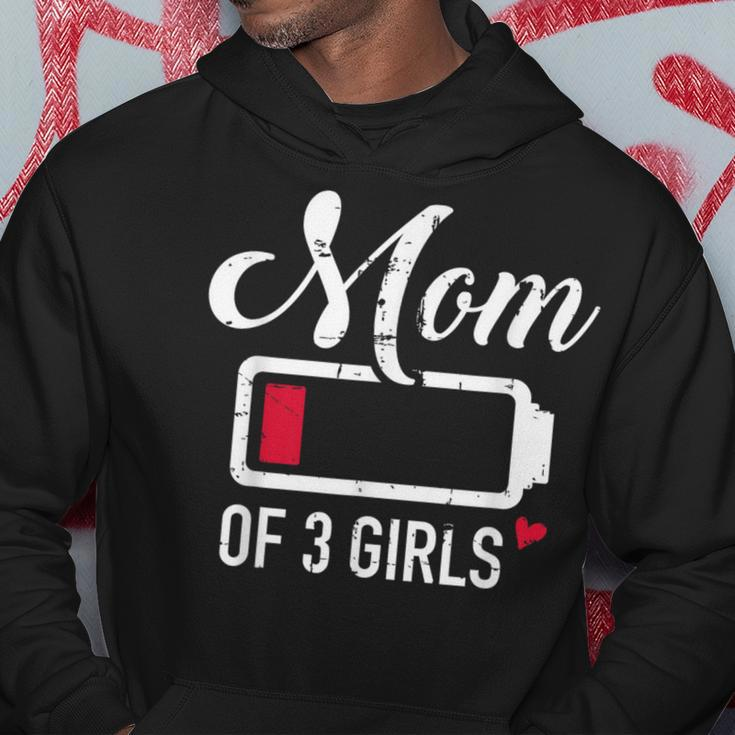Mom Of 3 Girls Low Battery Hoodie Unique Gifts