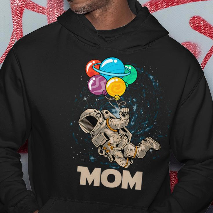 Mom Of Birthday Astronaut With Balloons Planets In Space Hoodie Unique Gifts