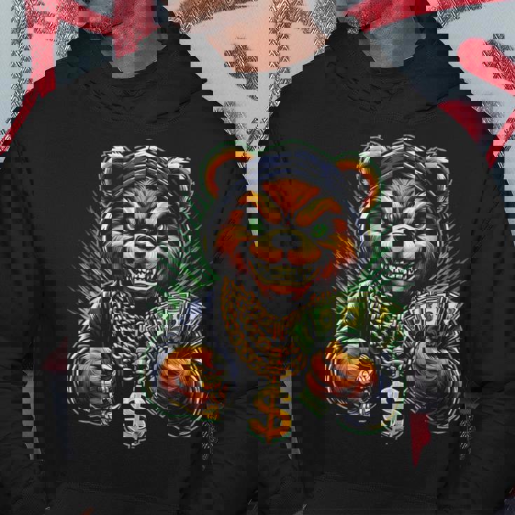 Money Calling Hip Hop Bear Teddy Gangster Rap Swag Dope Hoodie Unique Gifts