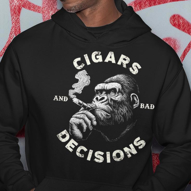 Monkey Cigars And Bad Decisions On Back Hoodie Unique Gifts