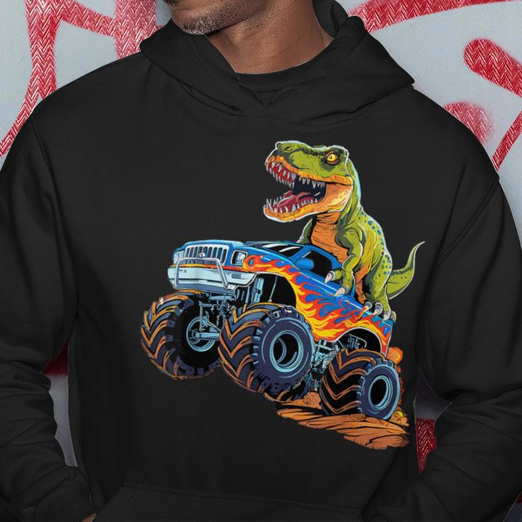 Monster Truck Dinosaur Birthday Party Monster Truck Boy Hoodie Unique Gifts