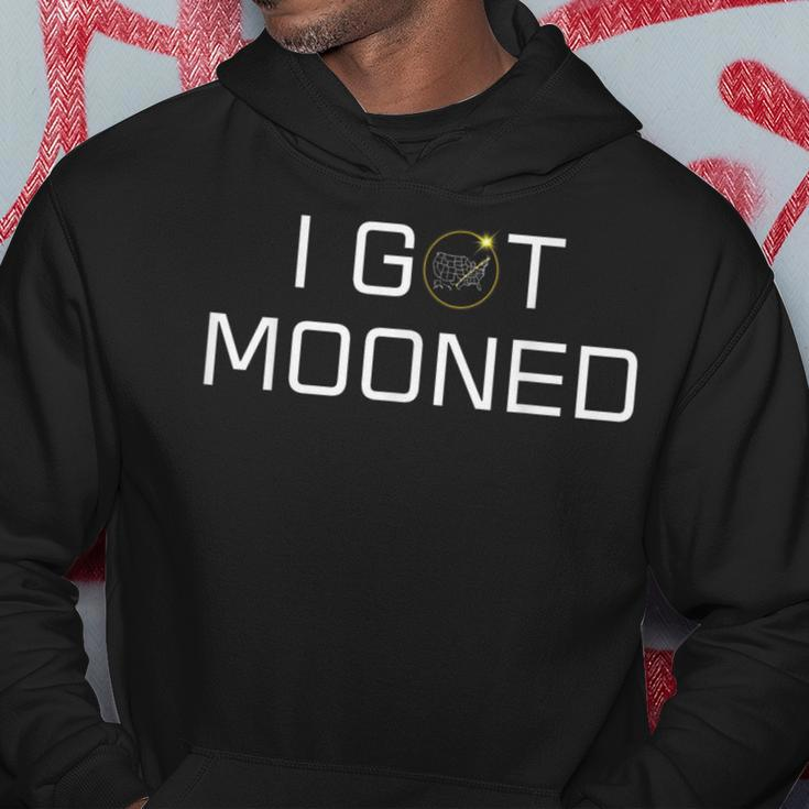 I Got Mooned 2024 Total Solar Eclipse Totality Hoodie Unique Gifts