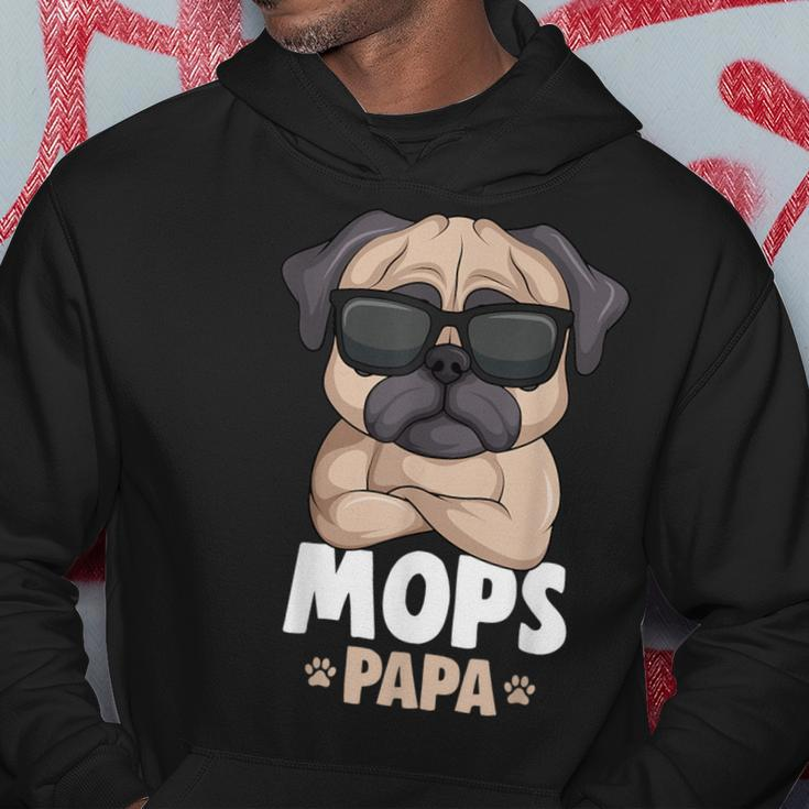 Mops Papa Lustiges Hoodie, Pug mit Sonnenbrillen für Hundeliebhaber Lustige Geschenke