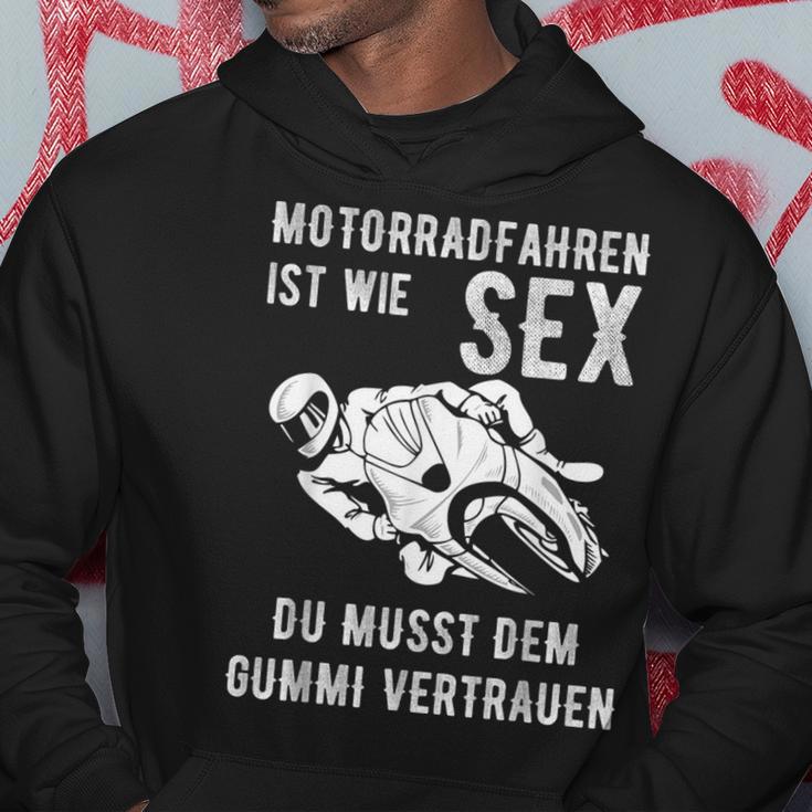 With Motorradfahren Ist Wie Sex Motif Hoodie Lustige Geschenke