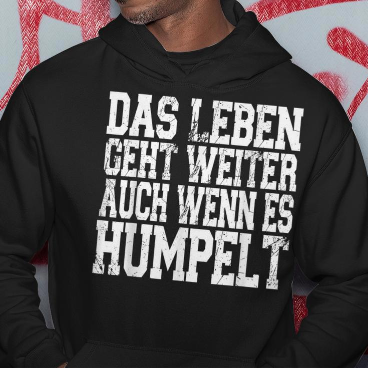 Mrt With Text Das Leben Geht Weiter Auch Wenn Es Humpelt German Language Hoodie Lustige Geschenke