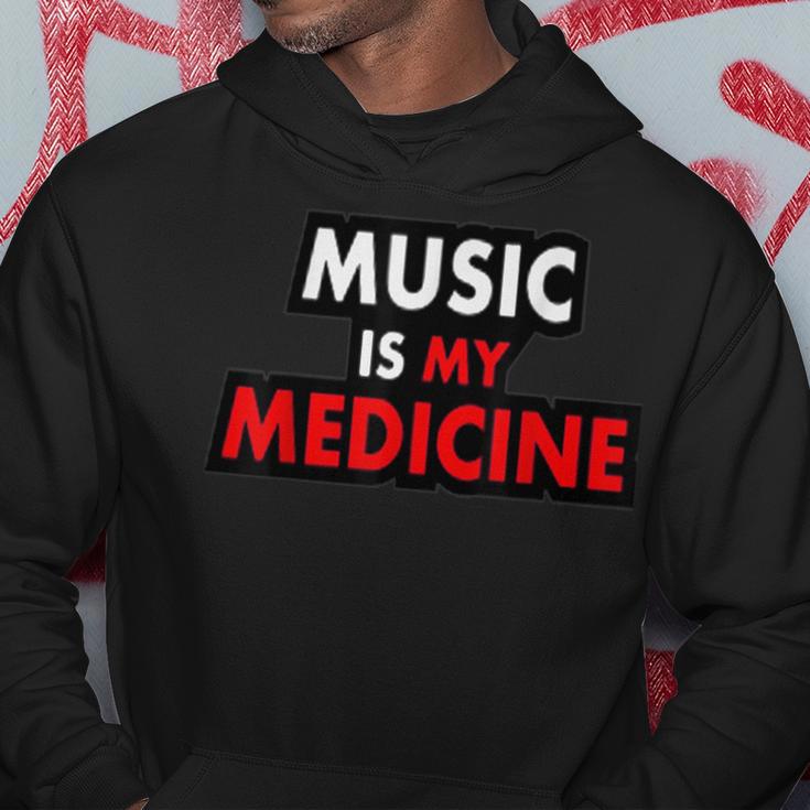 Music Is My Medicine Typography Music Lover Quote Hoodie Unique Gifts