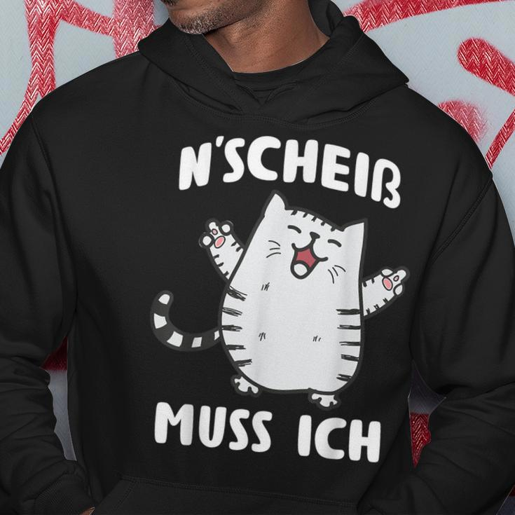 N Scheis Muss Ich Cat Nen Scheiss Hoodie Lustige Geschenke