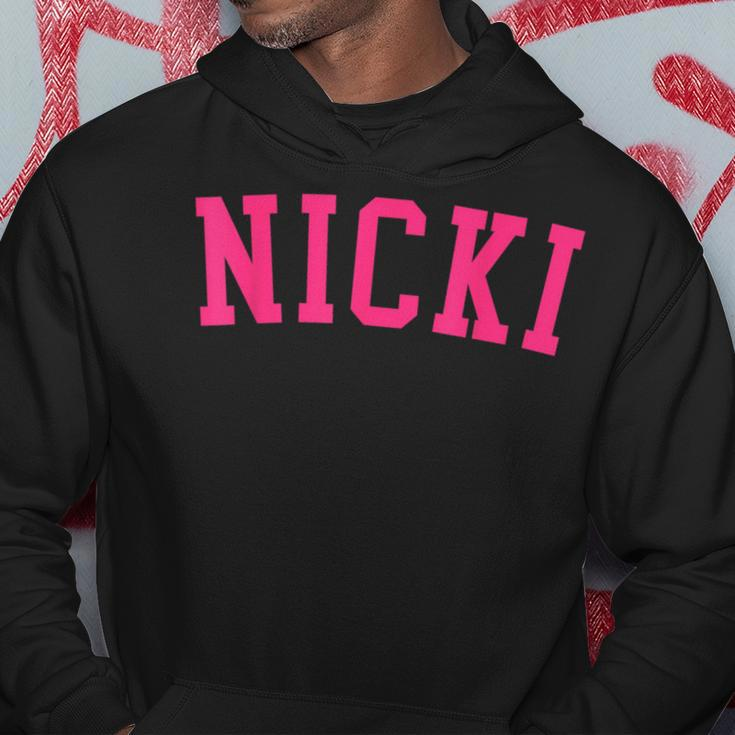 Name Nicki Personalized I Love Nicki Vintage Retro Hoodie Funny Gifts