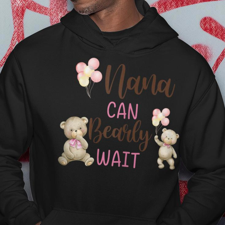 Nana We Can Bearly Wait Gender Neutral Baby Shower Hoodie Unique Gifts