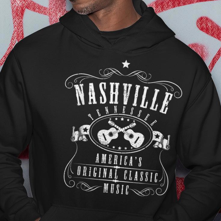 Nashville Vintage Tennessee Country Music City Guitar Hoodie Unique Gifts