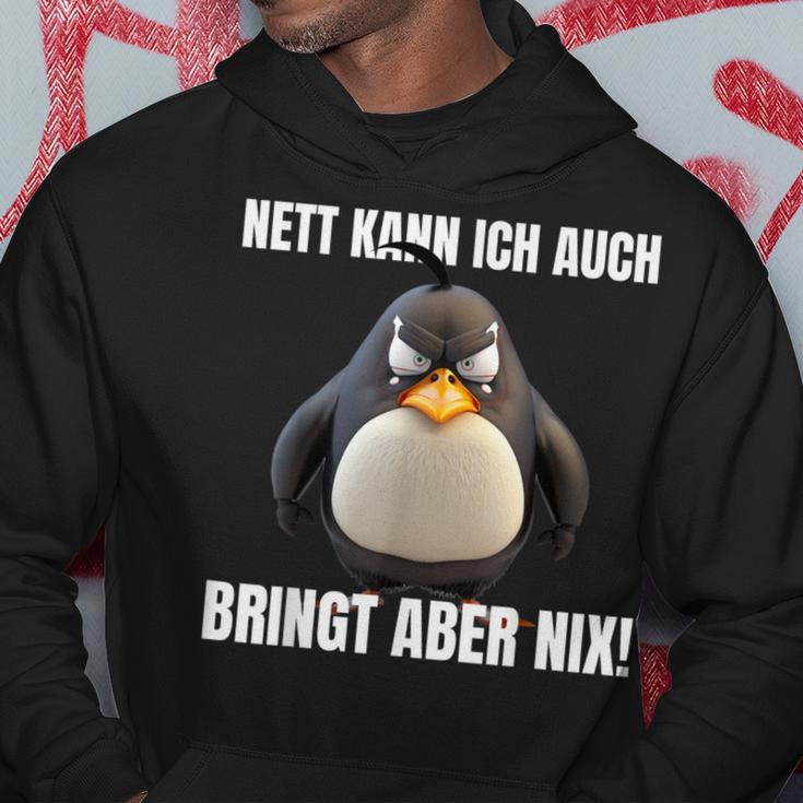 Nett Kann Ich Auch Bringt Aber Nix Penguin Montag Hoodie Lustige Geschenke