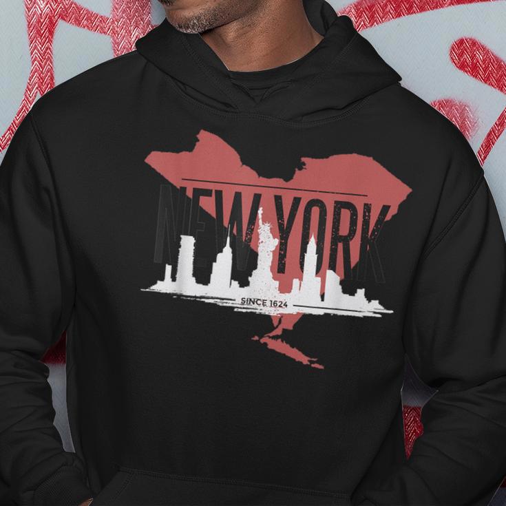 New York City Since 1624 Skyline State Map Ny Nyc Hoodie Unique Gifts