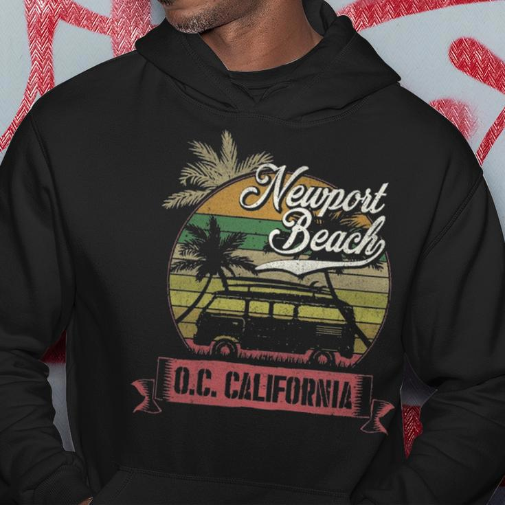 Newport Beach Orange County California Surfing Retro Hoodie Unique Gifts