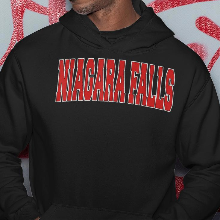 Niagara Falls Canada Varsity Style Vintage Canadian Sports Hoodie Unique Gifts