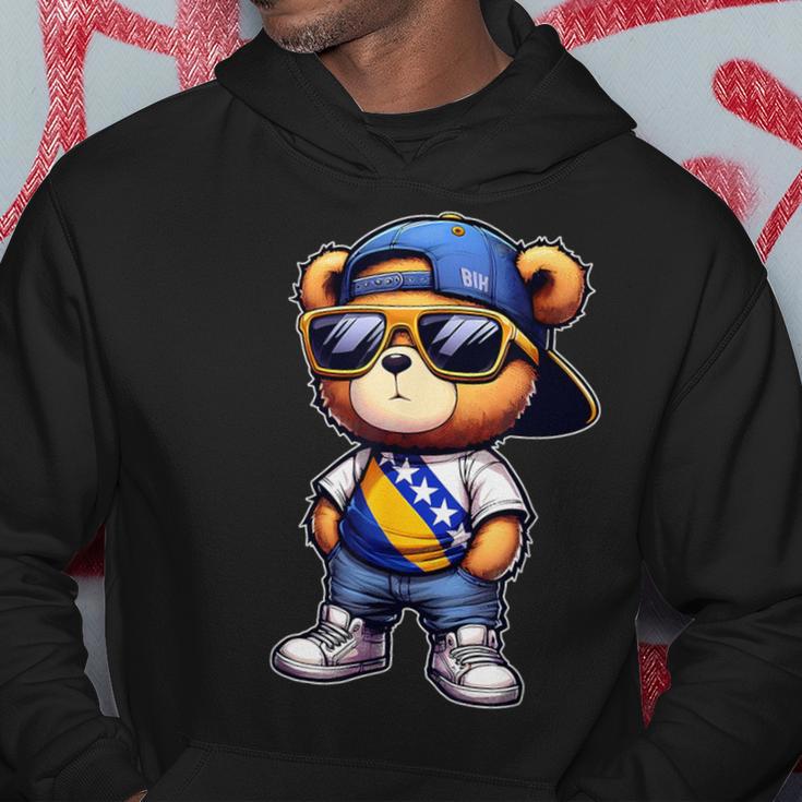 Niedlicher Teddybär Mit Bosnischer Flagge Bosniens Hoodie Lustige Geschenke