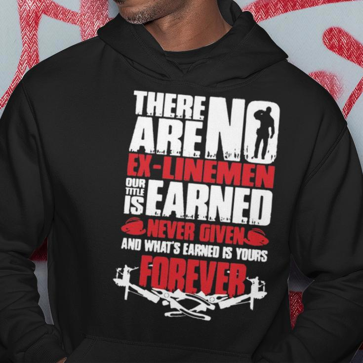No Ex Linemen Forever Hoodie Unique Gifts