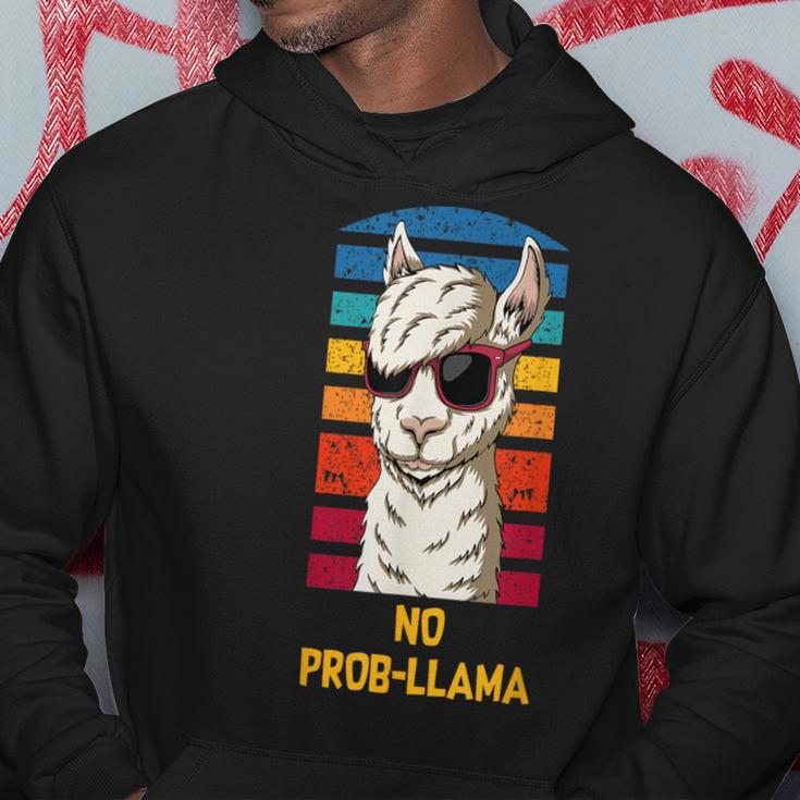 No Prob-Llama Word Play Lama Alpaca Vintage Hoodie Unique Gifts