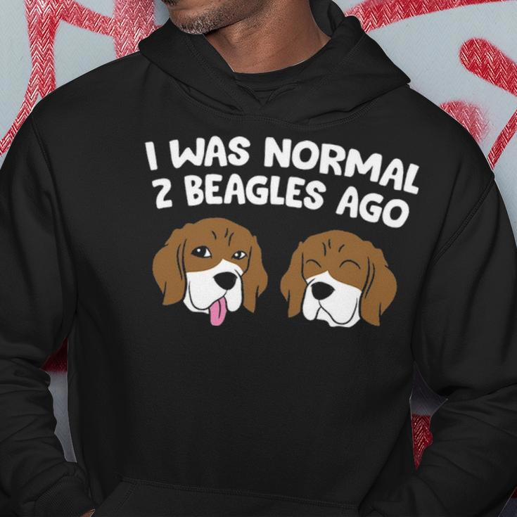 I Was Normal 2 Beagles Ago Beagle Puppies Beagle Dog Hoodie Unique Gifts