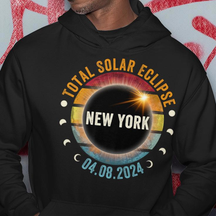 North America Total Solar Eclipse 2024 New York Usa Hoodie Personalized Gifts
