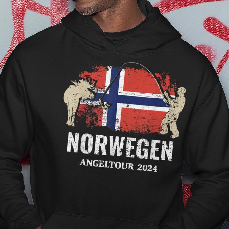 Norwegen Angeln 2024 Angler Norwegen Angeln Kapuzenpullover Lustige Geschenke