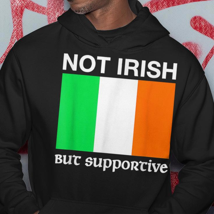 Not Irish But Supportive Ireland Flag Hoodie Unique Gifts