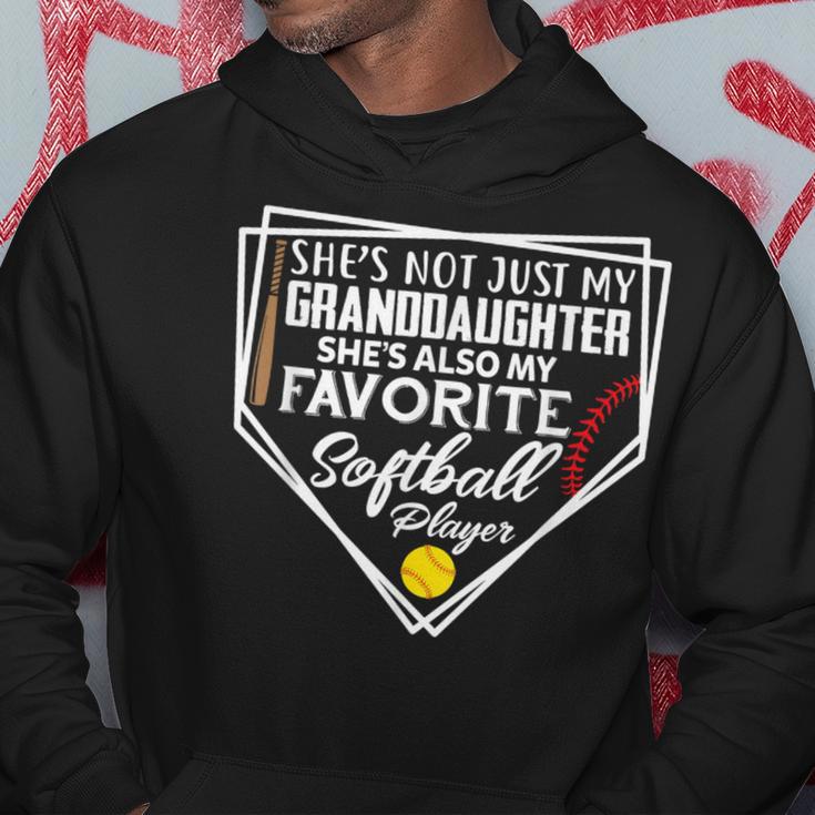 Not Just My Granddaughter She's My Favorite Softball Player Hoodie Unique Gifts