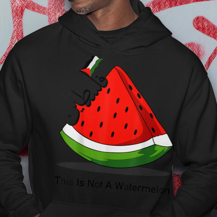 This Is Not A Watermelon Palestine Flag Arabic & English Hoodie Funny Gifts