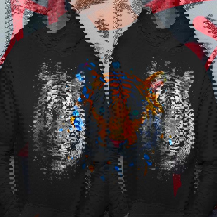 Obra De Arte De Tigre Colorido Animal Arte Tigre Sudadera Regalos divertidos