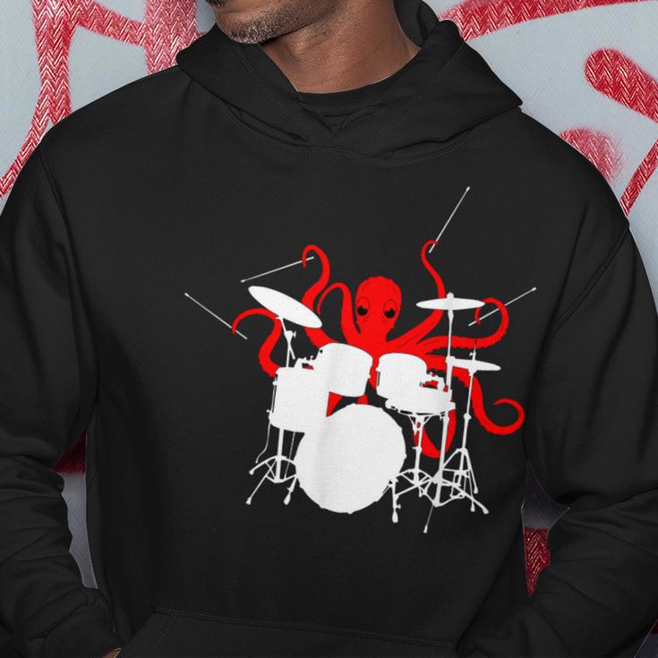 Octopus Playing Drums Drummer Musician-Octopus Lover Hoodie Unique Gifts