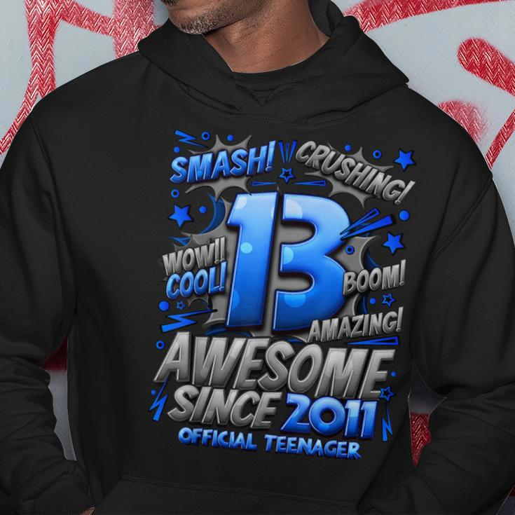 Official Nager 13Th Birthday Comic Style 13 Year Old Boy Hoodie Unique Gifts