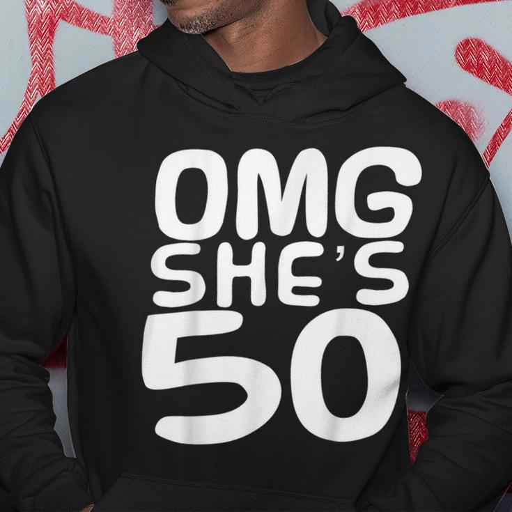 Omg She's 50Th Birthday Crew 50 Year Old Birthday Squad Hoodie Unique Gifts
