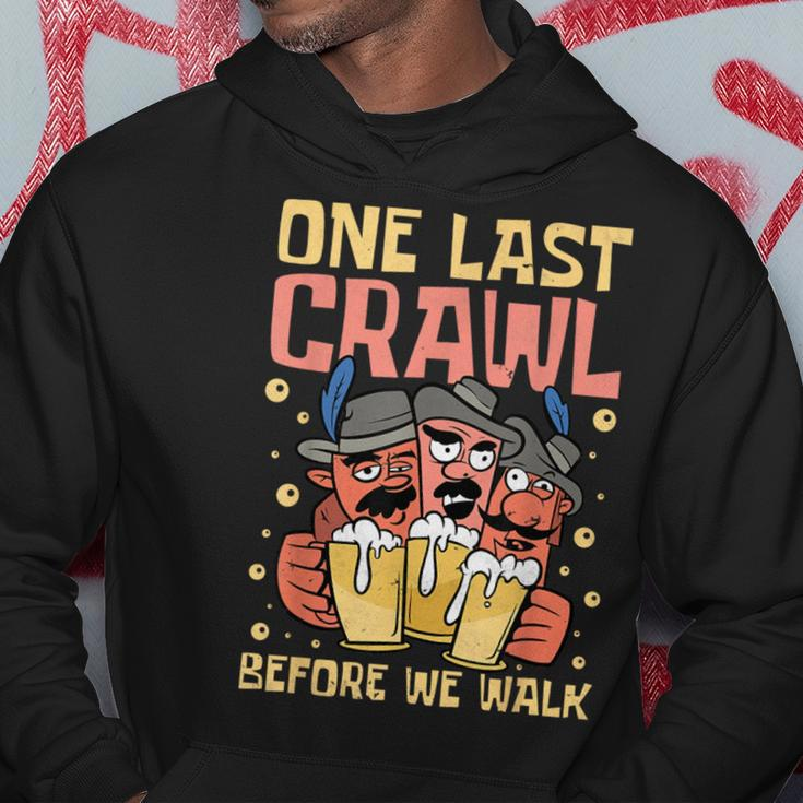 One Last Crawl Before We Walk Craft Beer Bar Pub Hopping Hoodie Unique Gifts