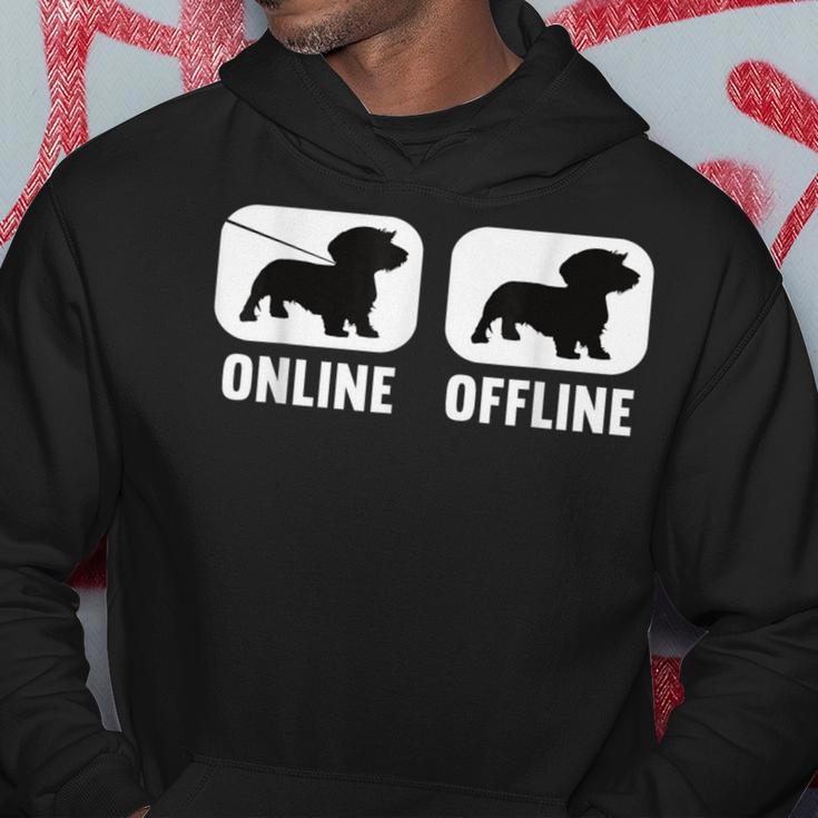 Online Offline Dachshund Dachshund Dog Black Hoodie Lustige Geschenke