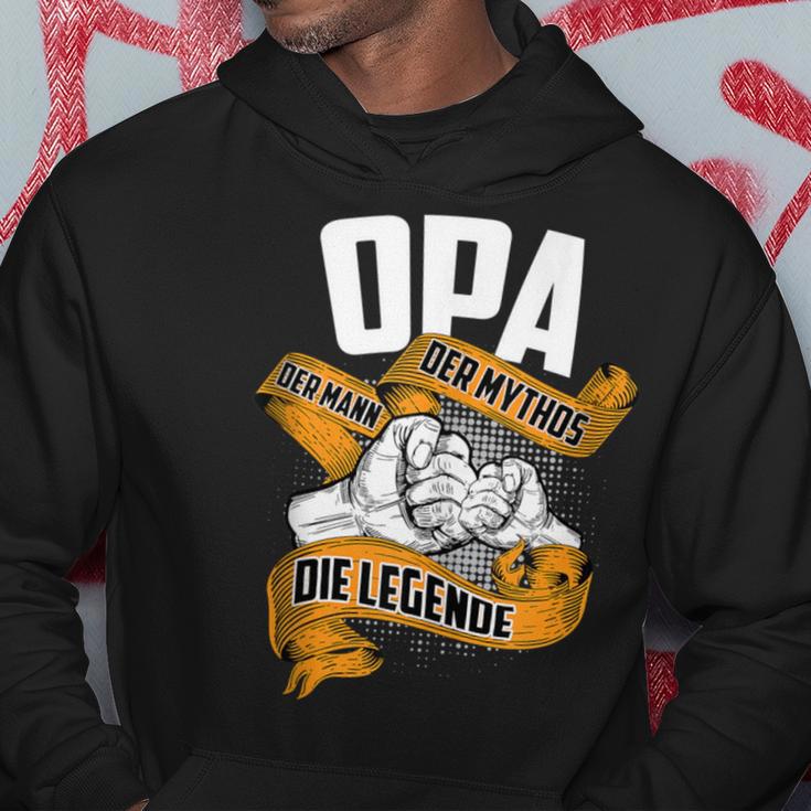 Opa Der Mann Der Mythos Die Legende Geschenk Großvater Papa Kapuzenpullover Lustige Geschenke