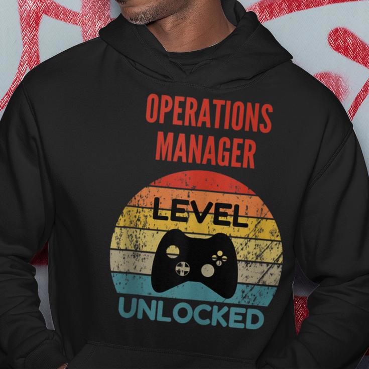 Operations Manager Level Unlocked Gamer For Starting Hoodie Unique Gifts