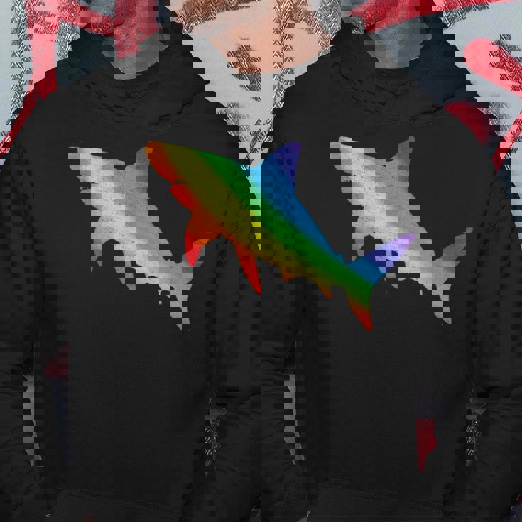 Orgullo Gay Tiburón Arco Iris Lgbtq Orgullo Mes Bi Lesbianas Aliado Sudadera Regalos divertidos