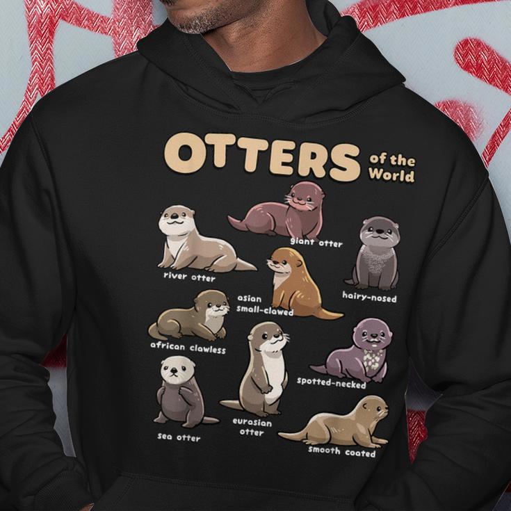 Otter Sea Animals Of The World Chibi Otter Lover Educational Hoodie Unique Gifts