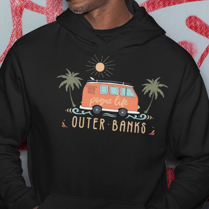 Outer Banks Dreaming Surfer Van Pogue Life Beach Palm Trees Hoodie Unique Gifts