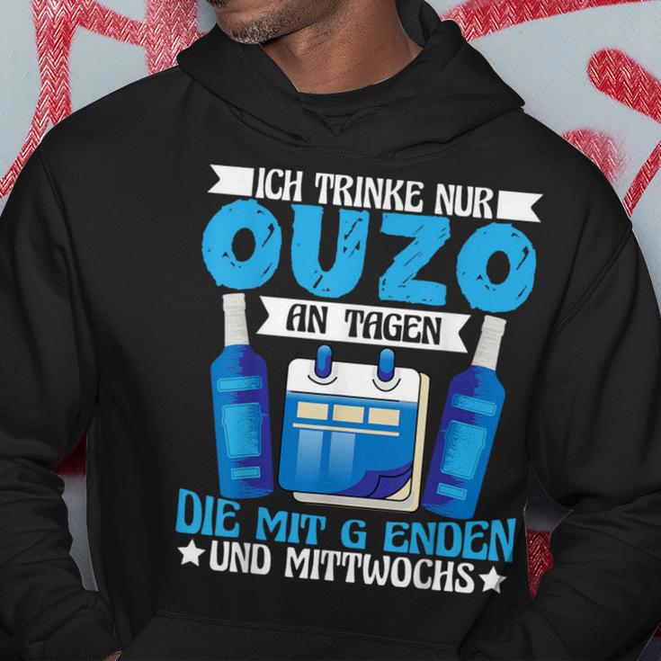 Ouzo Drink Only An Tagen Die Mit G Enden Und Wednesday Hoodie Lustige Geschenke