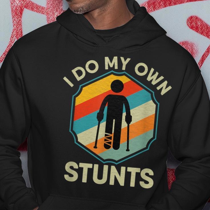 I Do My Own Stunts Ankle Surgery Leg Injury Recovery Hoodie Unique Gifts