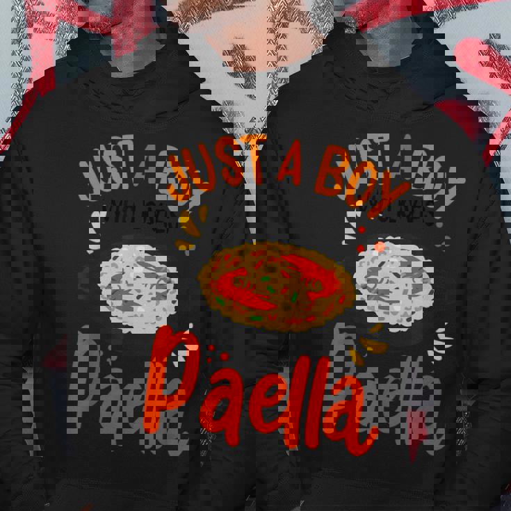 Paella Just A Boy Who Loves Paella Cocina Española Chicos Sudadera Regalos divertidos