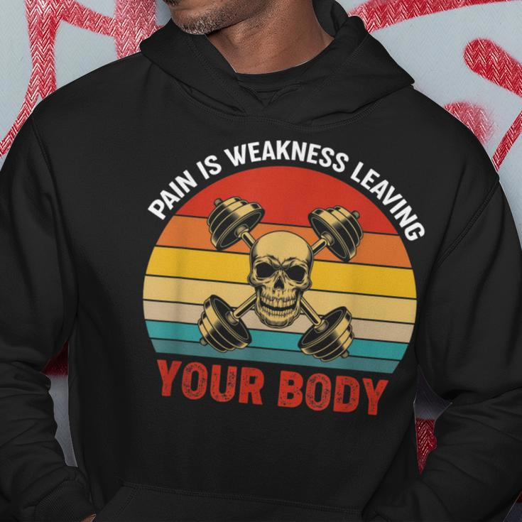Pain Is Weakness Leaving Your Body Workout Gym Fitness Hoodie Unique Gifts