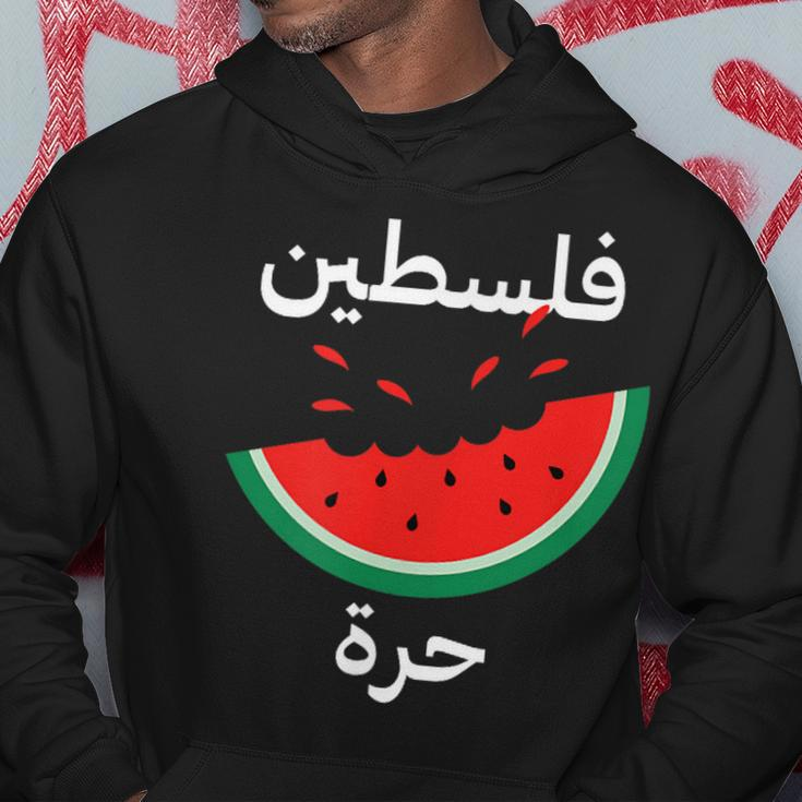 Palestine Map Watermelon Arabic Calligraphy Kapuzenpullover Lustige Geschenke