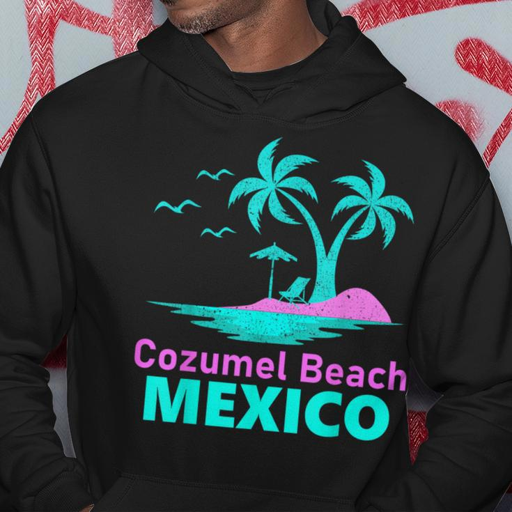 Palm Tree Sunset Summer Vacation Mexico Cozumel Beach Hoodie Unique Gifts