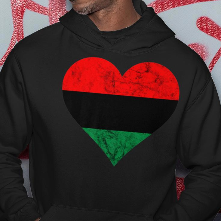 Pan African Heart Unia Flag Afro American Black Liberation Hoodie Unique Gifts