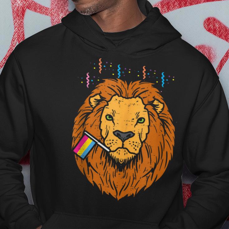 Pansexual Flag Lion Lgbt Pride Month Pan Pride Stuff Animal Hoodie Unique Gifts